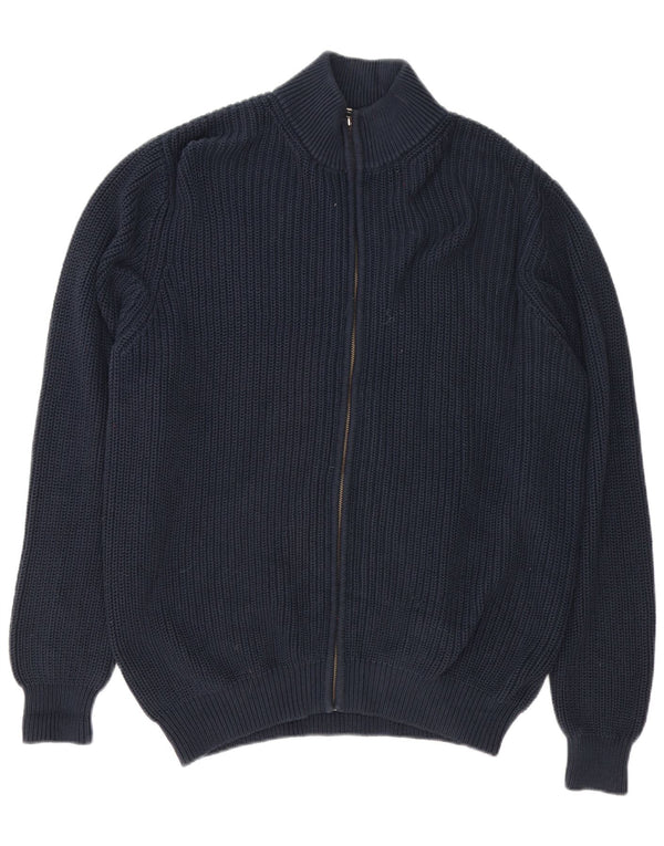 Suéter cardigã masculino L.L.Bean XL algodão azul marinho