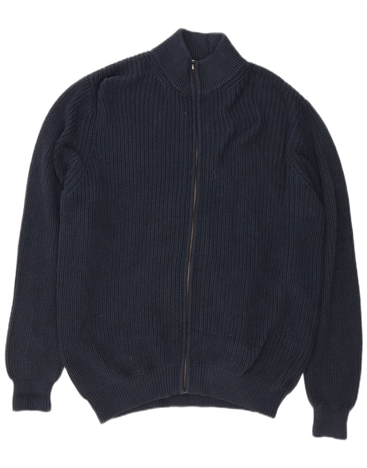 Suéter cardigã masculino L.L.Bean XL algodão azul marinho