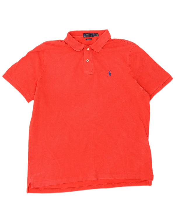 Camisa polo masculina Polo Ralph Lauren Classic Fit grande algodão vermelho