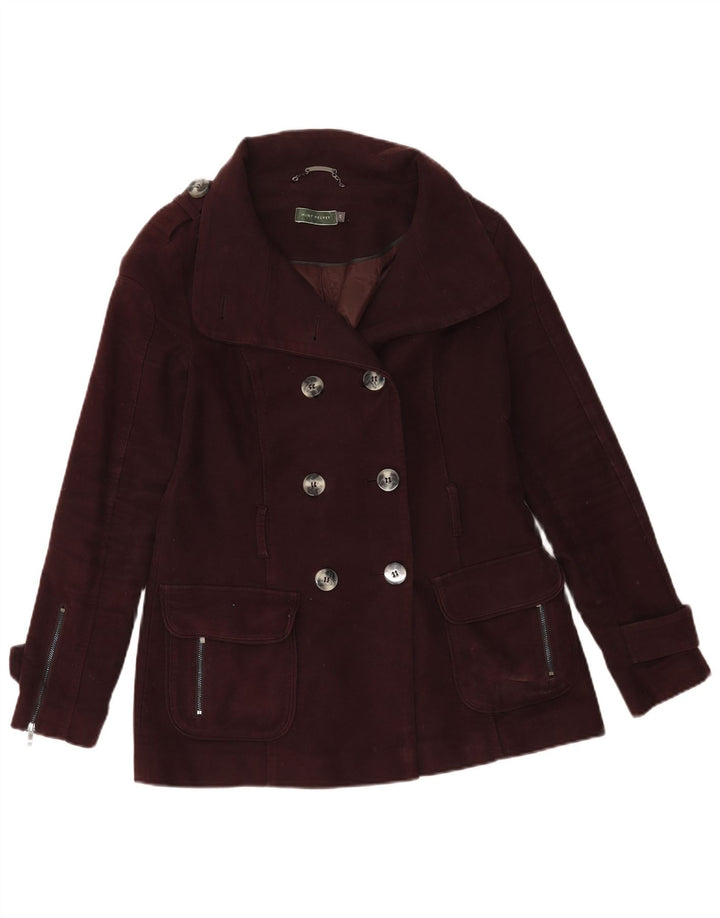 Casaco feminino MINT VELVET ervilha Reino Unido 10 pequeno algodão marrom