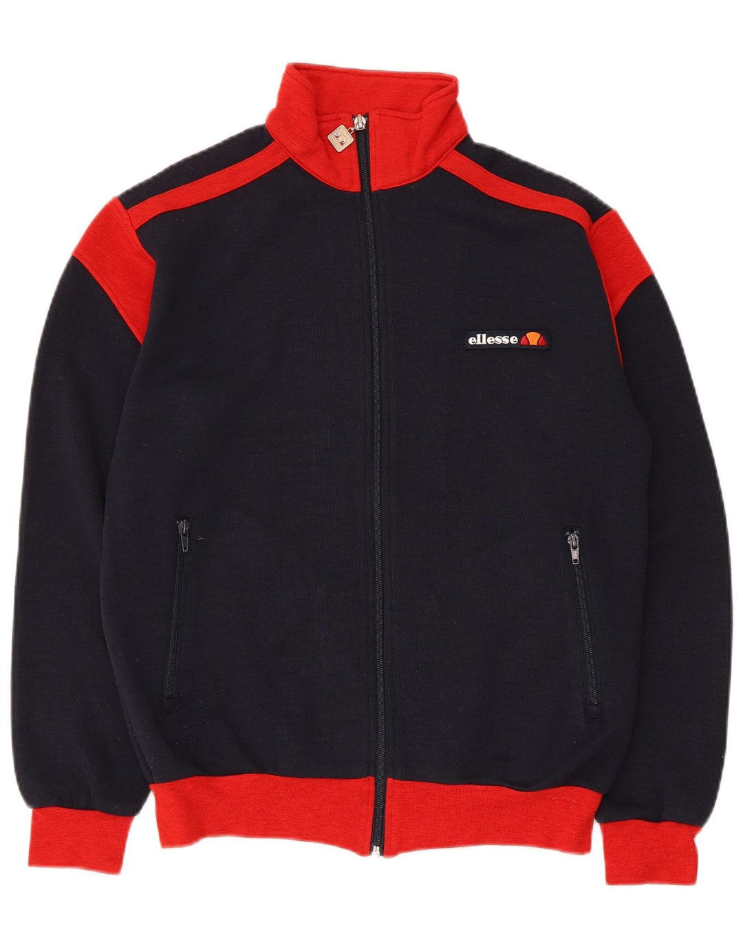Ellesse Mens Tracksuit Top Jacket Reino Unido 34/36 Pequeno Azul Marinho Colourblock