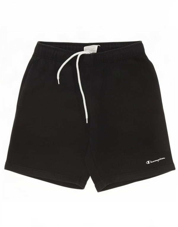 Shorts esportivos masculinos Champion médio algodão preto