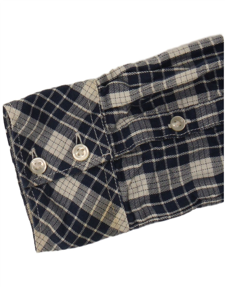 Camisa feminina de flanela Wrangler XS azul marinho algodão xadrez