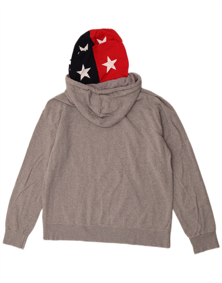 Converse masculino gráfico moletom com capuz grande algodão cinza