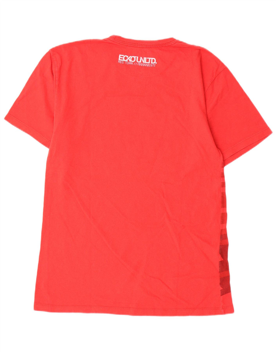Camiseta gráfica masculina Ecko Unltd Top pequeno algodão geométrico vermelho