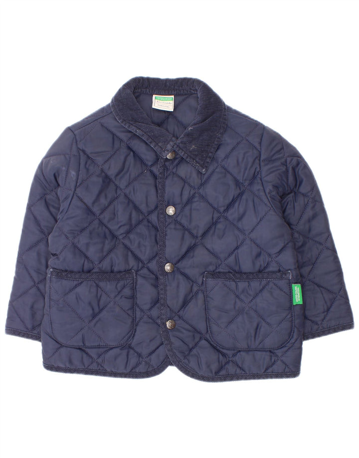 Casaco acolchoado Benetton Boys 5-6 anos azul marinho