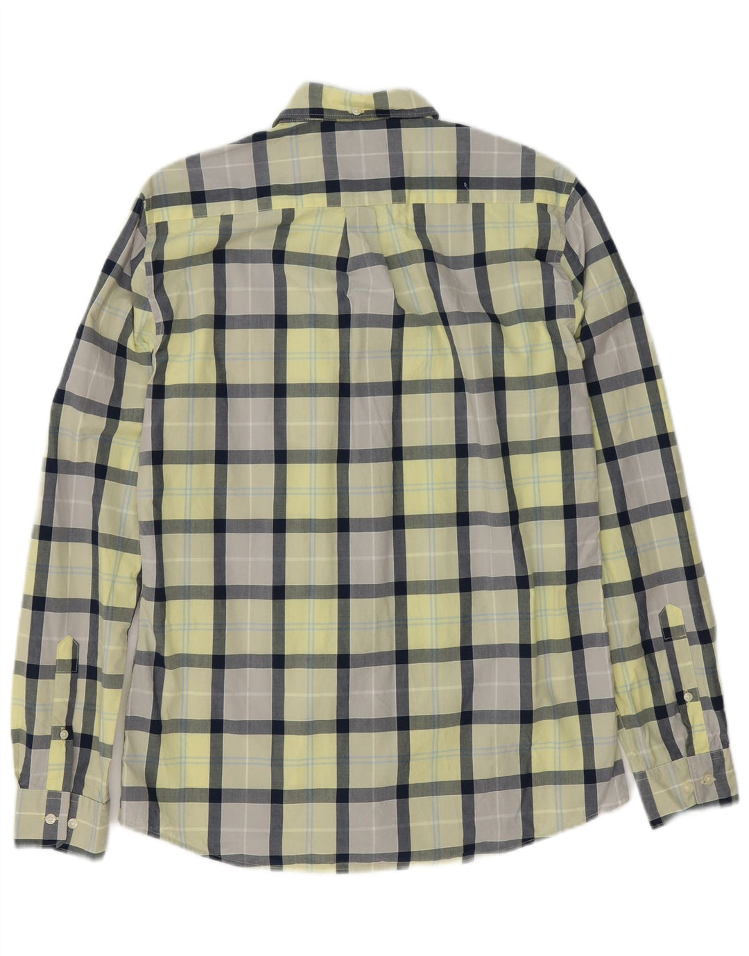 Camisa masculina Barbour de ajuste relaxado, algodão xadrez amarelo médio