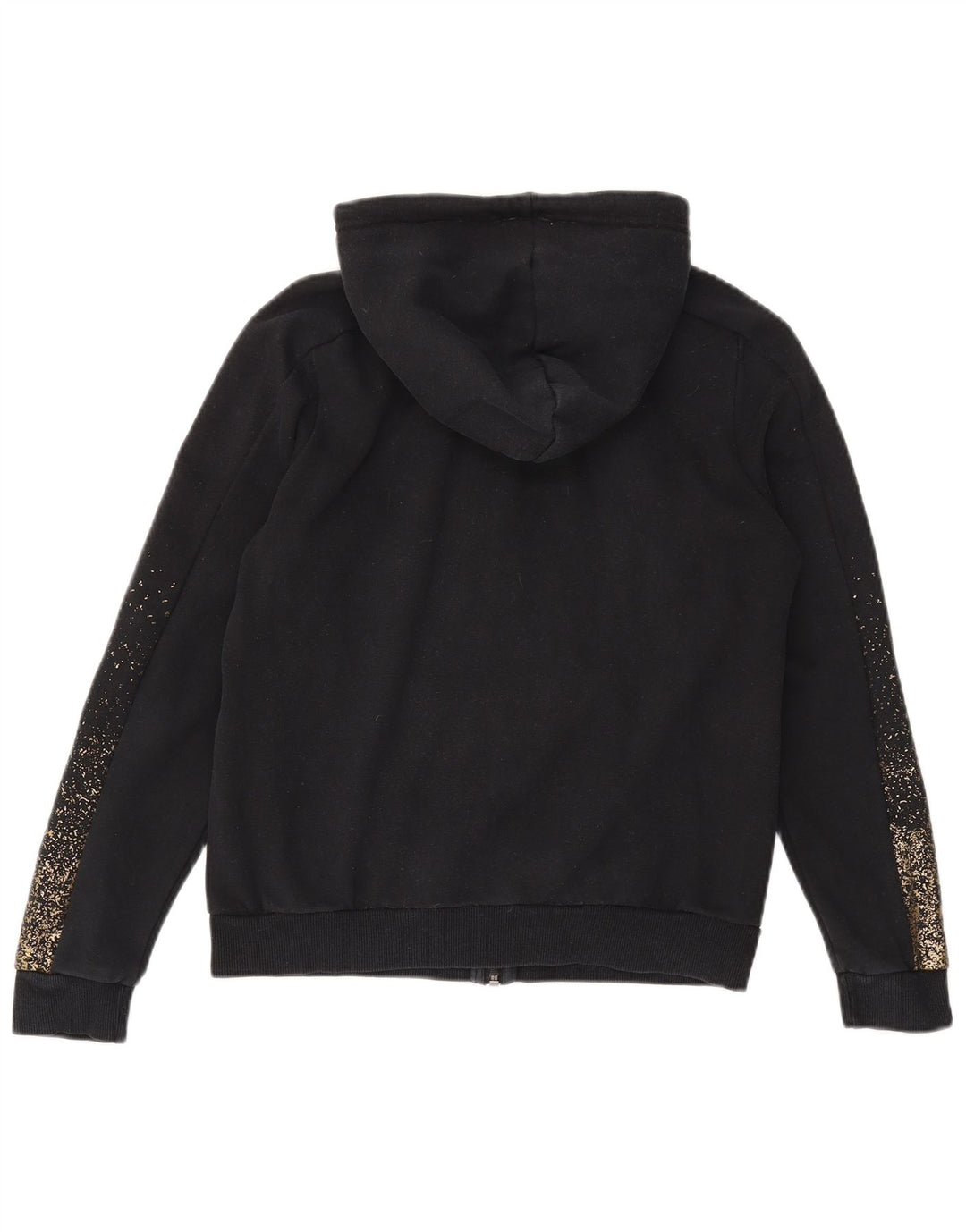 Suéter Puma feminino com capuz e zíper Reino Unido 14 médio preto manchado