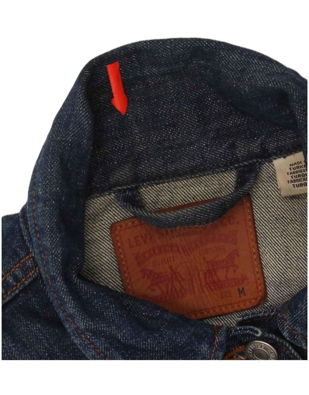 Jaqueta Jeans Feminina Levi's Crop UK 12 Azul Médio