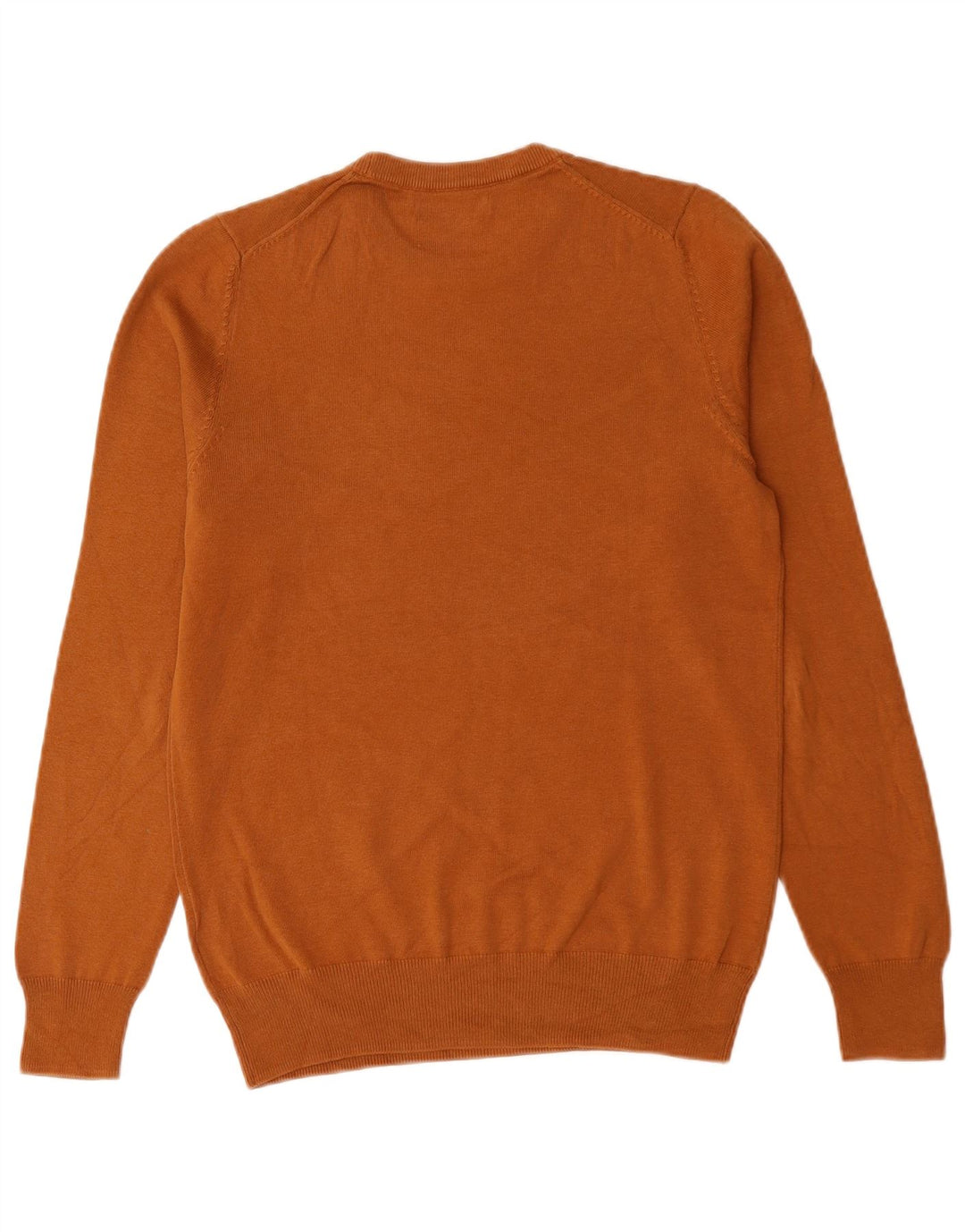 Suéter masculino Marks & Spencer com gola redonda, pequeno algodão marrom