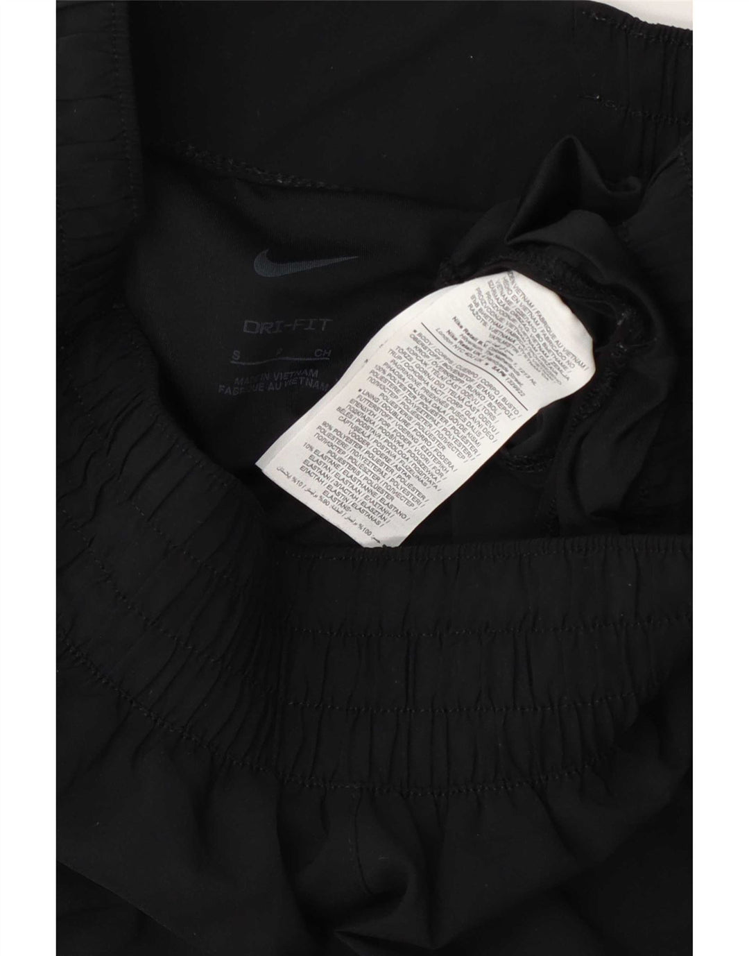 Shorts esportivos femininos Nike Dri Fit UK 8 pequenos poliéster preto