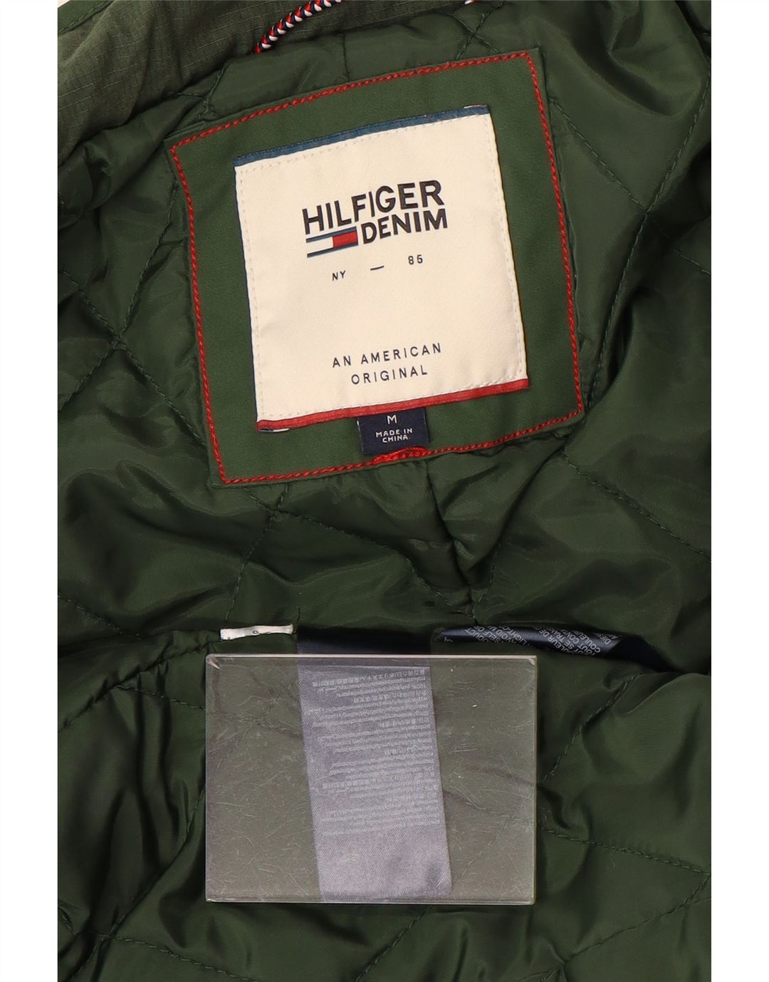 Sobretudo feminino TOMMY HILFIGER UK 12 algodão verde médio