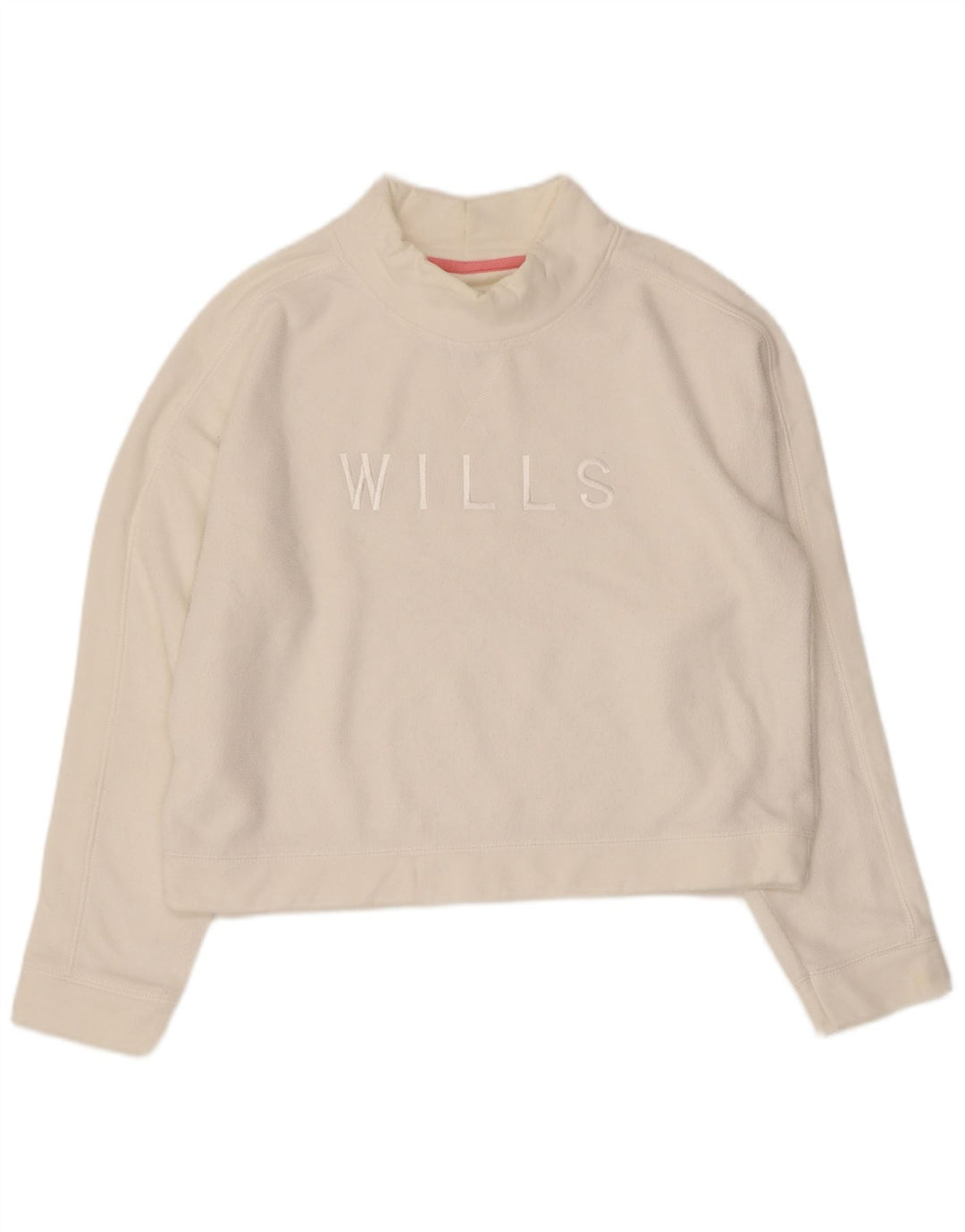 Suéter feminino com estampa gráfica Jack Wills Reino Unido 14 grande branco