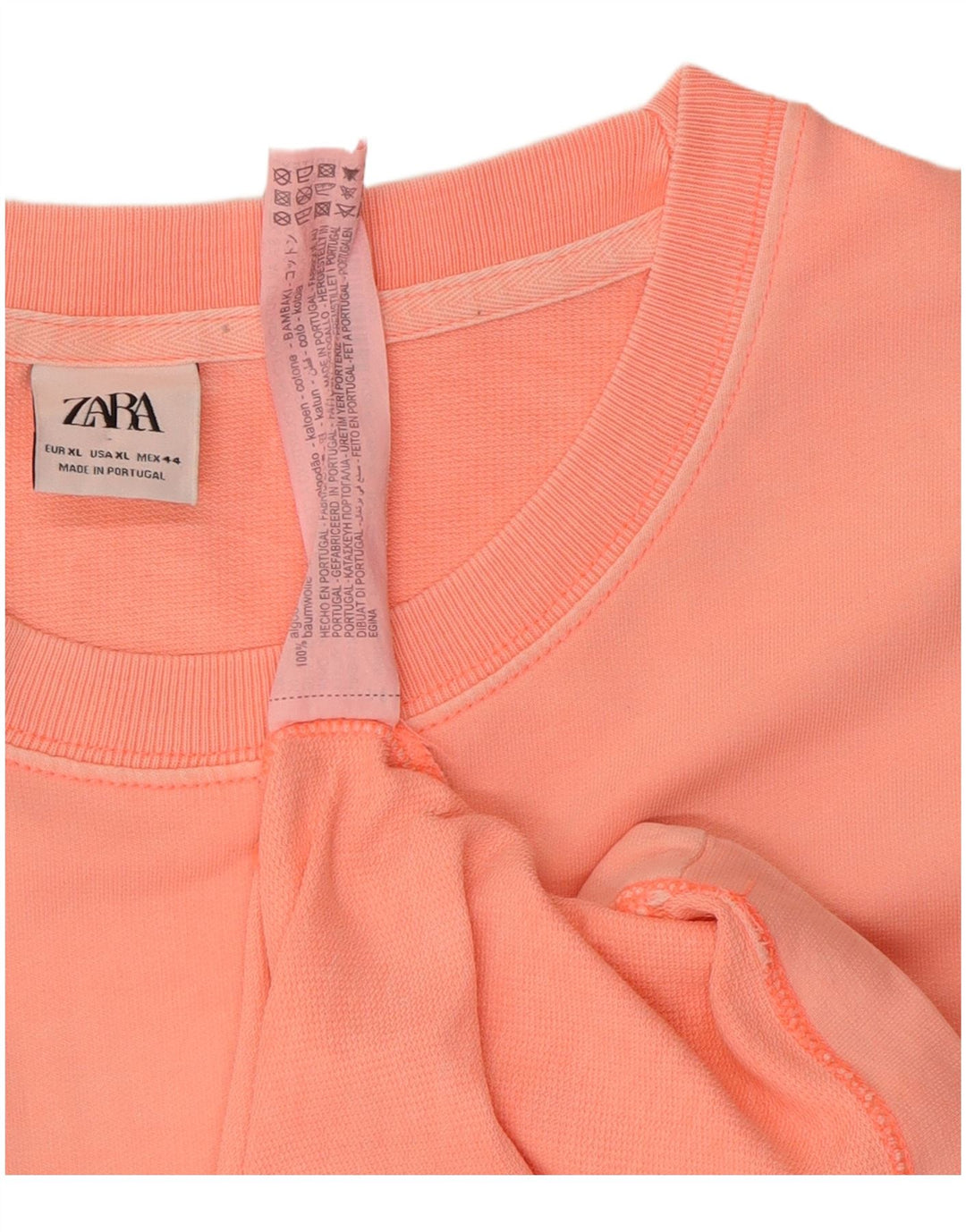 Camiseta masculina ZARA Top XL algodão rosa