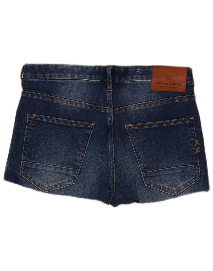 SCOTCH & SODA Shorts jeans feminino slim W30 algodão azul marinho médio
