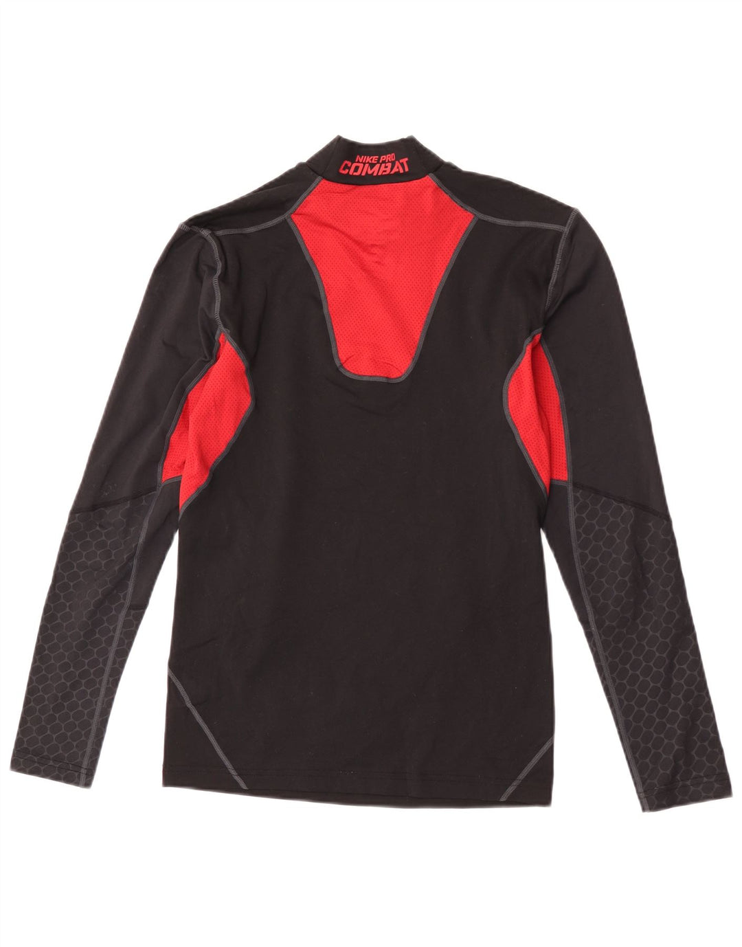 Top gráfico Nike masculino Dri Fit manga comprida bloco colorido preto médio