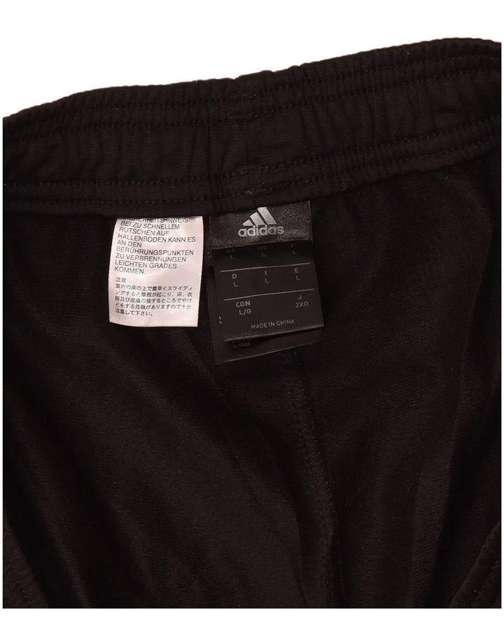 Calça de treino masculina ADIDAS grande poliéster colorblock preto