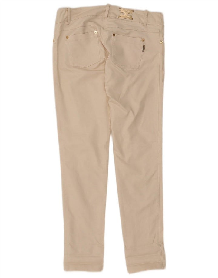Calça feminina casual justa CELYN B IT 42 médio W30 L29 algodão branco
