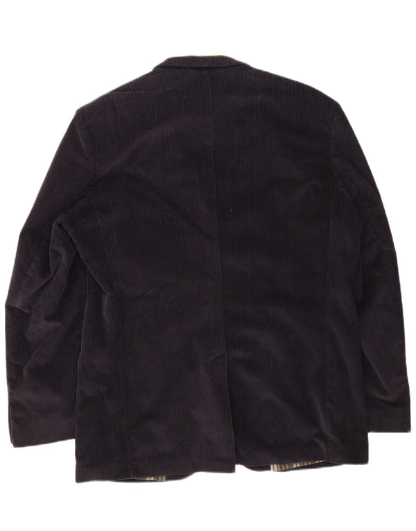 Jaqueta blazer masculina Marks & Spencer Autograph 2 botões Reino Unido 40 grande preta