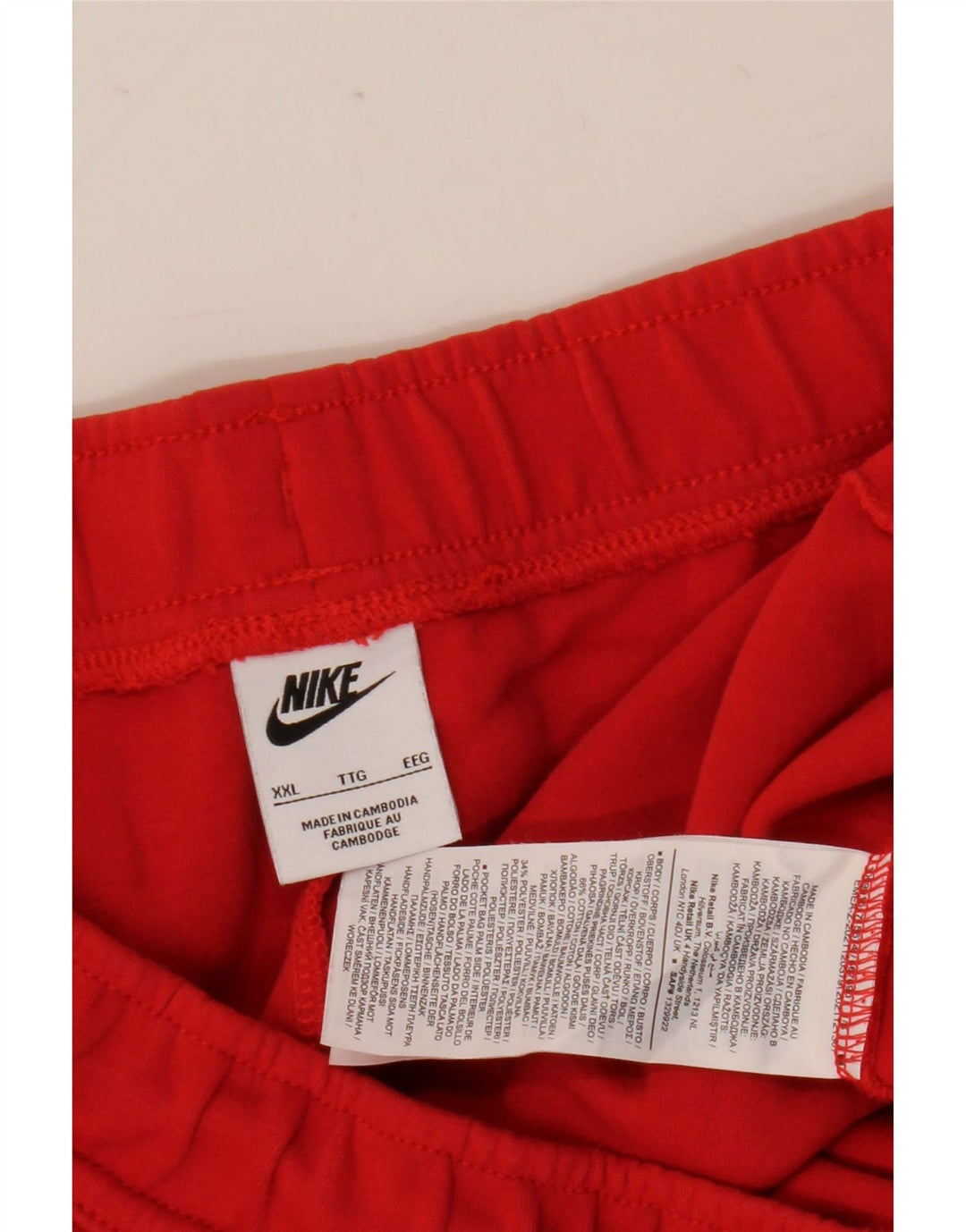 Nike Mens Treino Calças Joggers 2XL Algodão Vermelho