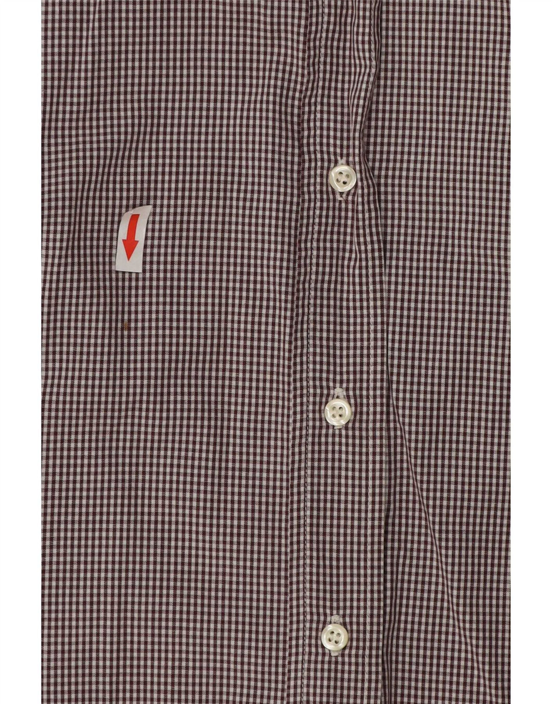 Camisa feminina Benetton UK 16 grande marrom guingão