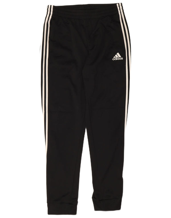 Calça de treino masculina Adidas Joggers UK 42/44 grande poliéster preto