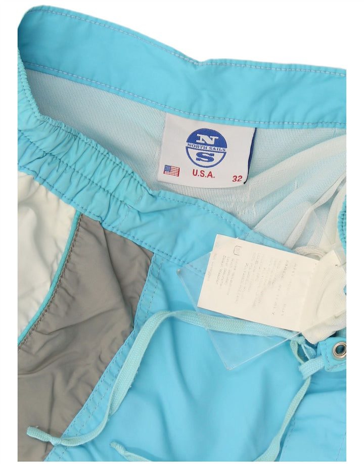 Shorts de natação masculino North Sails médio azul colorblock poliamida