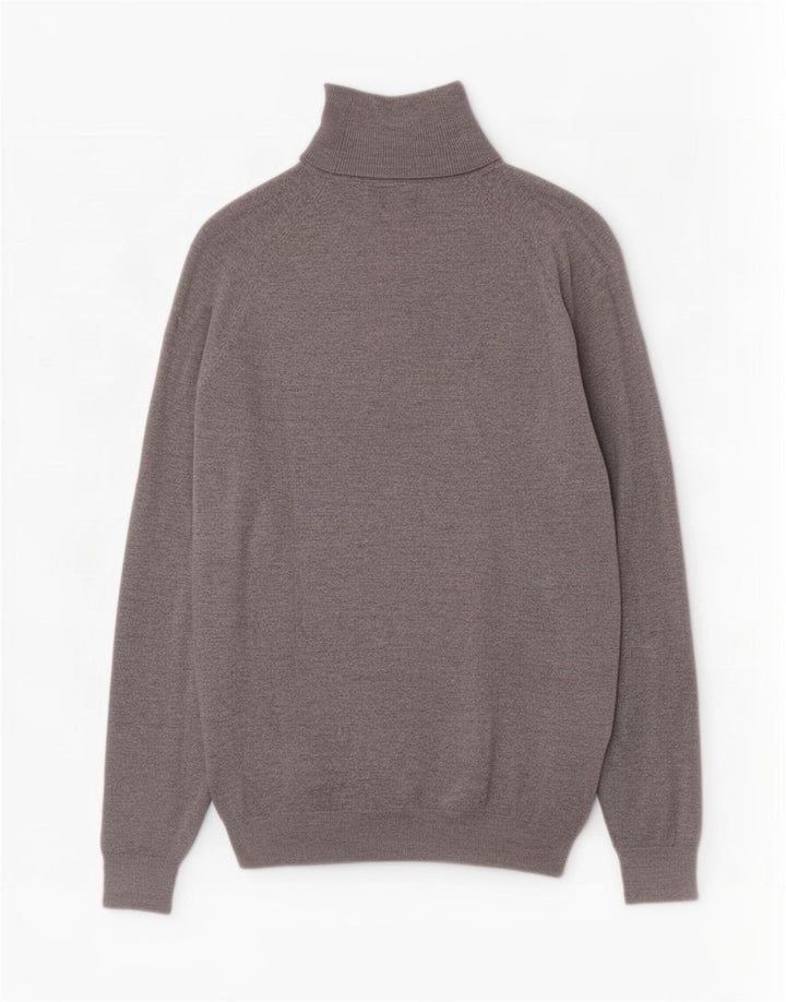 Zara Suéter masculino com gola redonda pequeno cinza