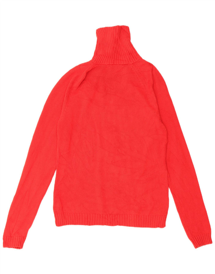 Suéter feminino RALPH LAUREN com gola redonda e gola redonda, 10 algodão vermelho pequeno