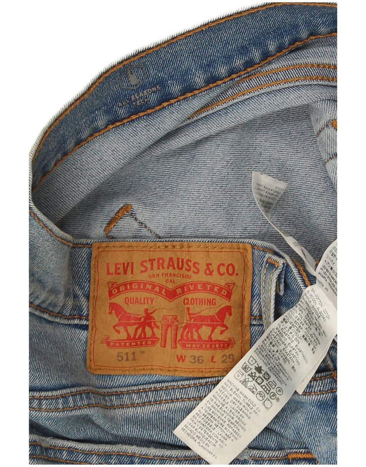 Calça Jeans Levis 511 Slim Masculina W36 L29 Azul Algodão