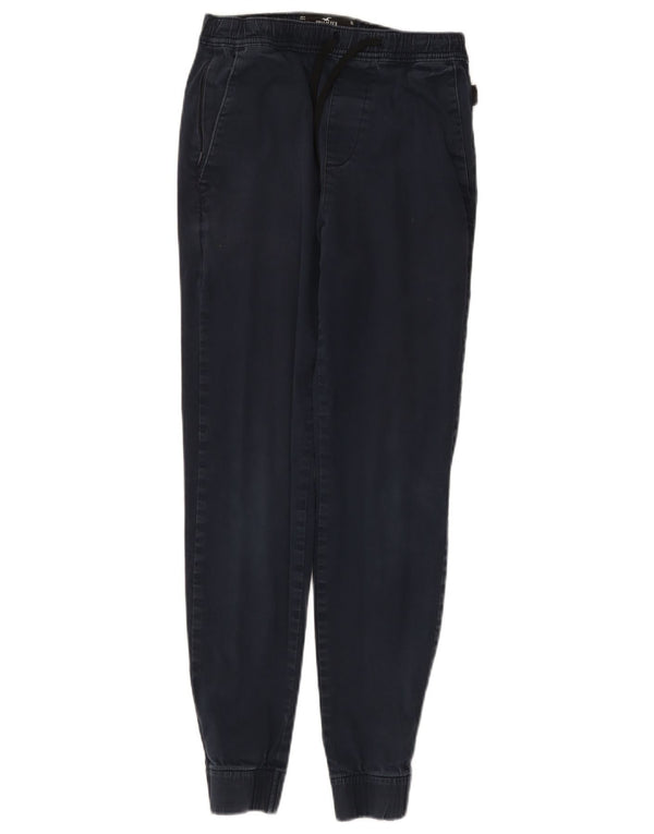 Calça jogger feminina Hollister Chino XS W25 L27 algodão azul marinho