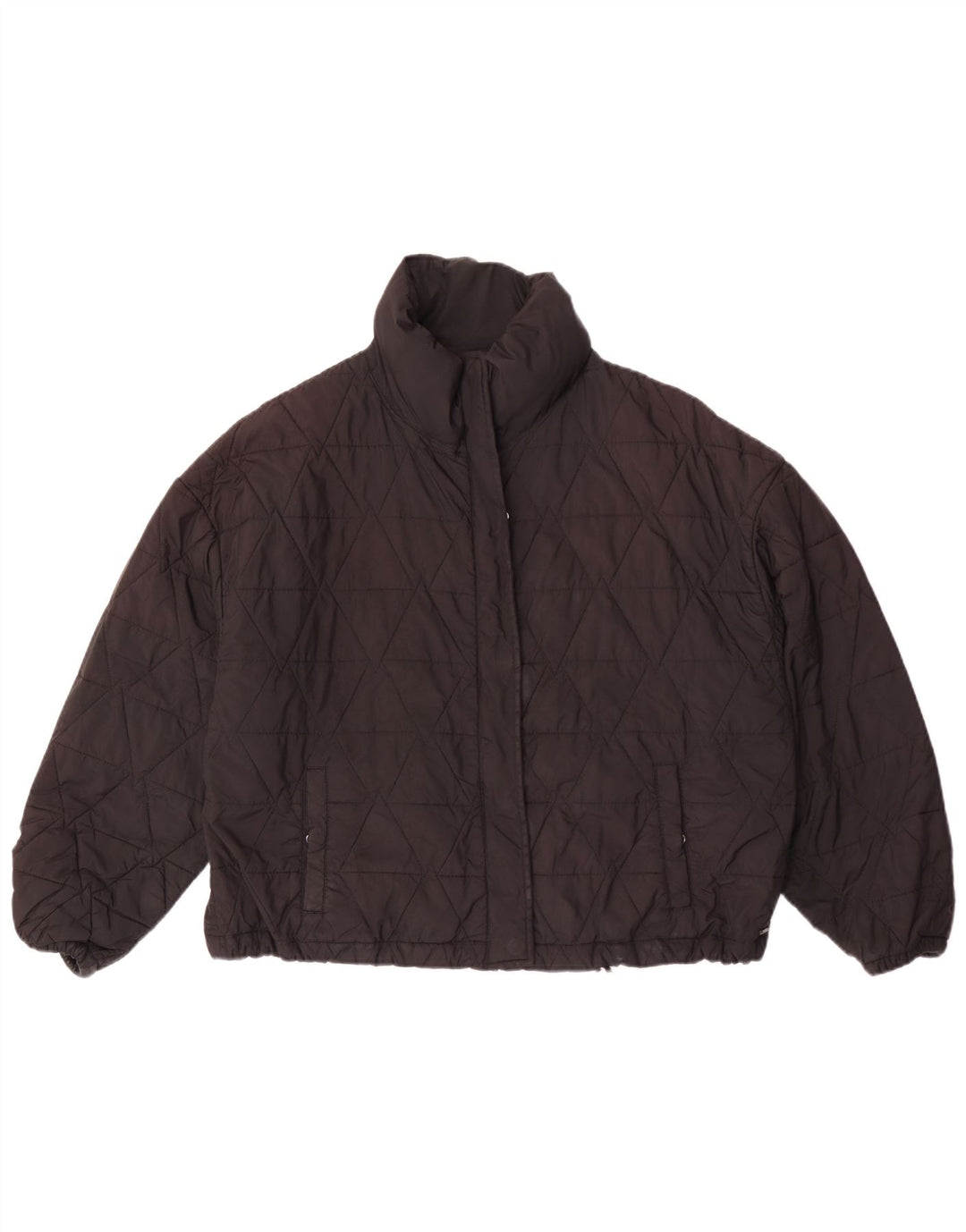Jaqueta acolchoada feminina grande Scotch & Soda Reino Unido 10 poliéster preto pequeno
