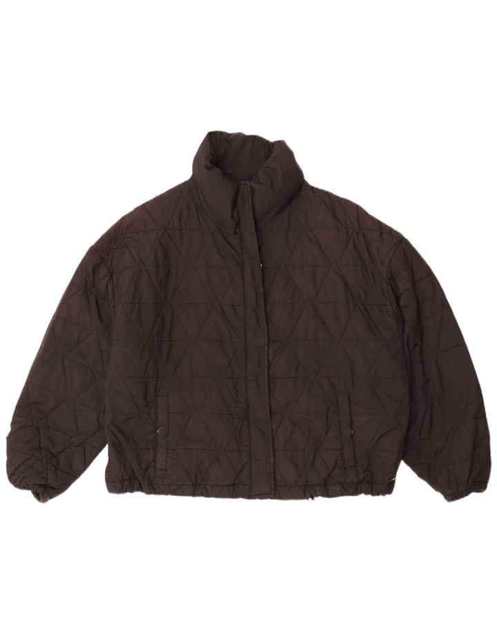 Jaqueta acolchoada feminina grande Scotch & Soda Reino Unido 10 poliéster preto pequeno