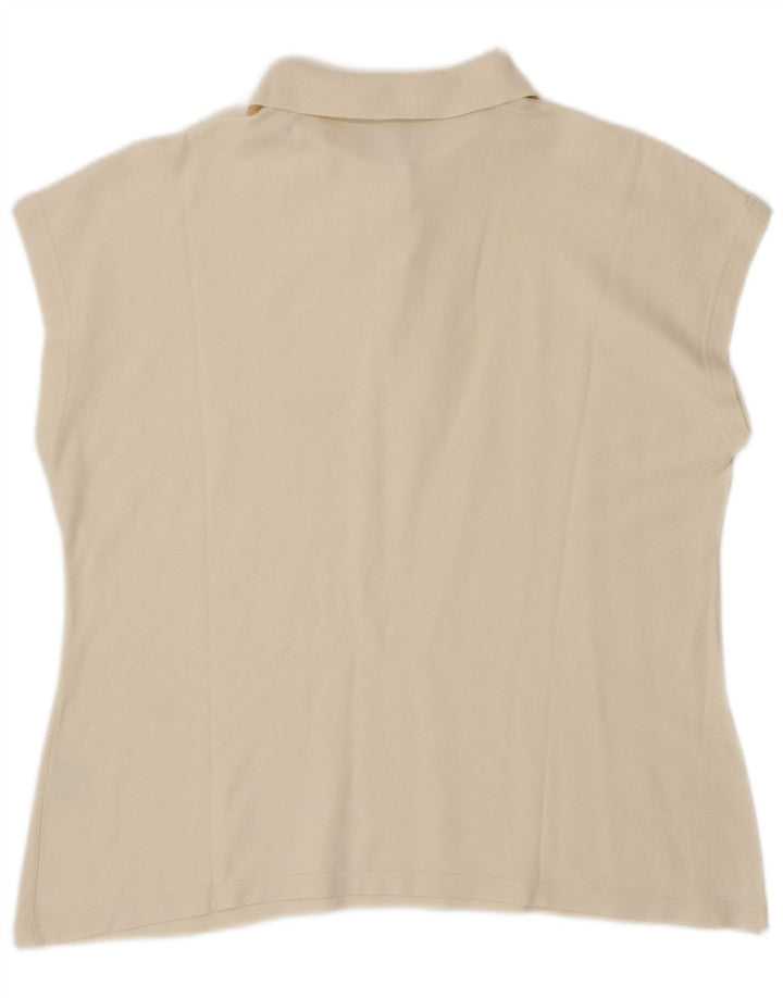 Camisa polo feminina sem mangas FILA IT 54 2XL algodão branco