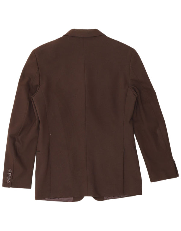 Jaqueta blazer masculina Sisley com 4 botões IT 46 poliéster marrom pequeno