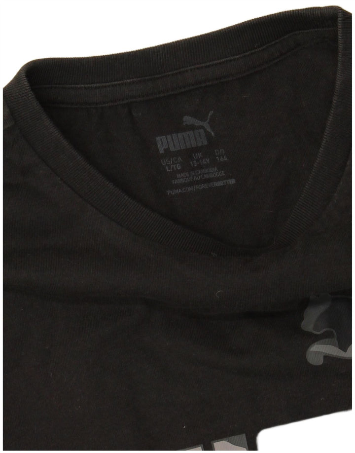 Camiseta PUMA Meninos Graphic 13-14 Anos Preto