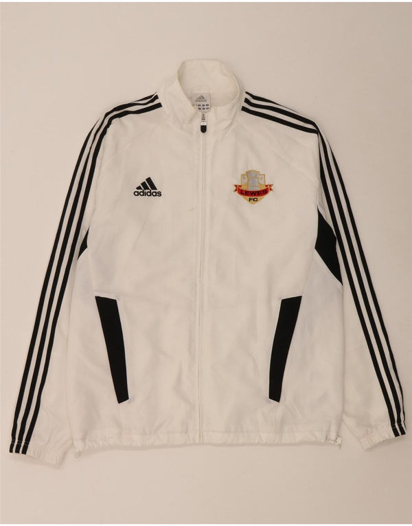 Adidas Mens Tracksuit Top Jacket UK 42/44 Grande Branco Colorblock Poliéster