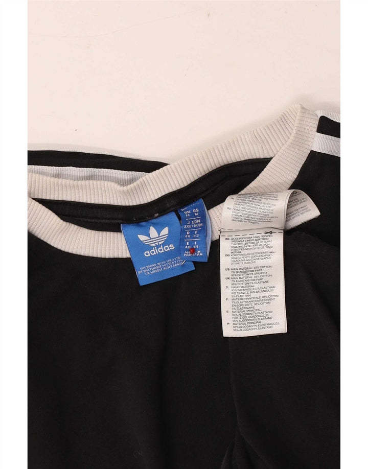 Adidas Mulher Top Manga Longa UK 14 Médio Algodão Preto
