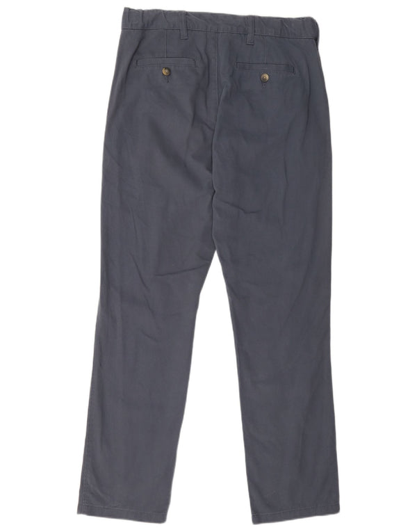 James Pringle Mens Straight Chino Calças W34 L31 Azul Marinho Algodão