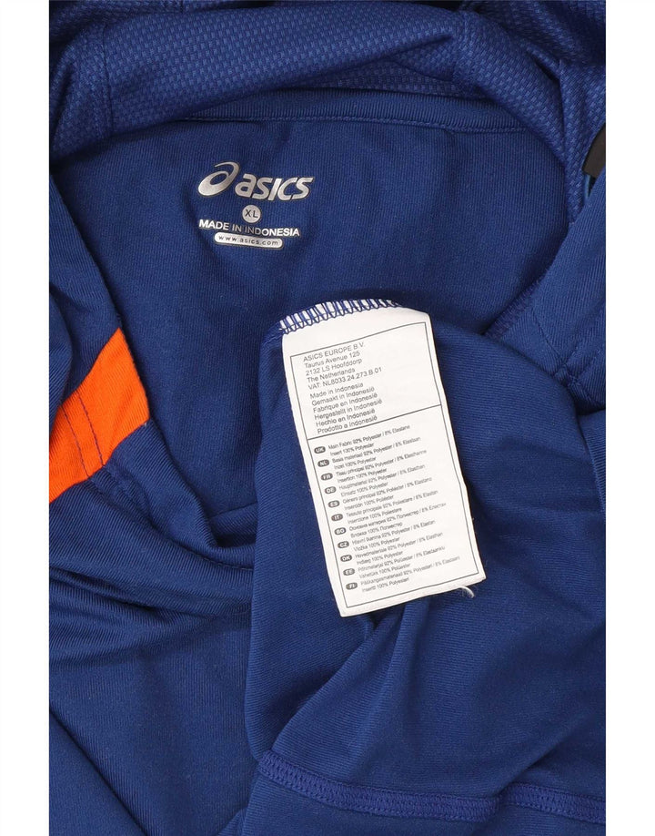Asics Mens Hooded Top Manga Longa XL Azul Poliéster