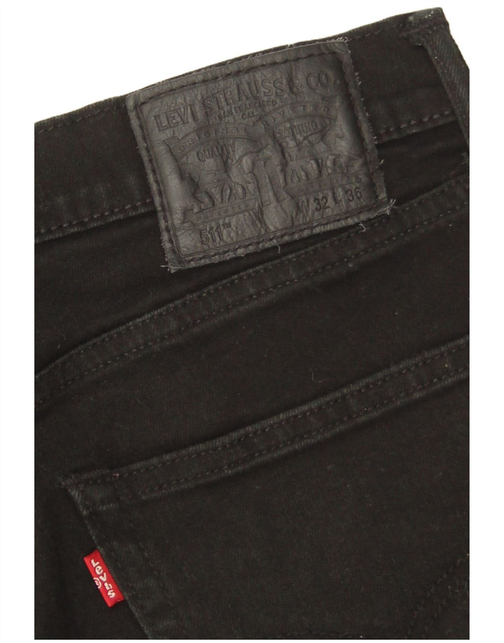 Levi's Masculino 511 Slim Jeans W32 L36 Algodão Preto