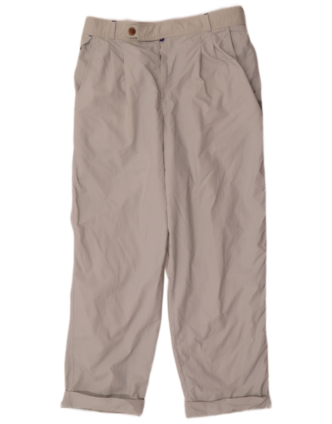 Calça Chino Masculina Tactel W36 L30 Cinza Poliamida