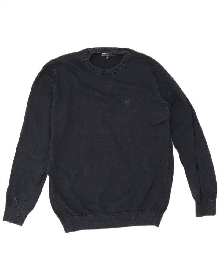 Suéter masculino Barbour com gola redonda, algodão azul marinho médio