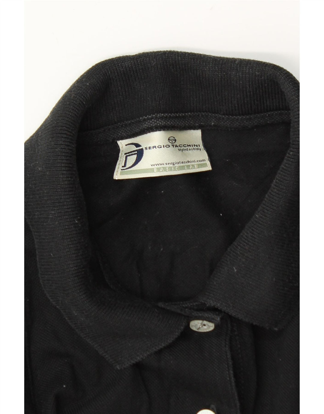 Camisa polo feminina sem mangas Sergio Tacchini Reino Unido 12 médio preto