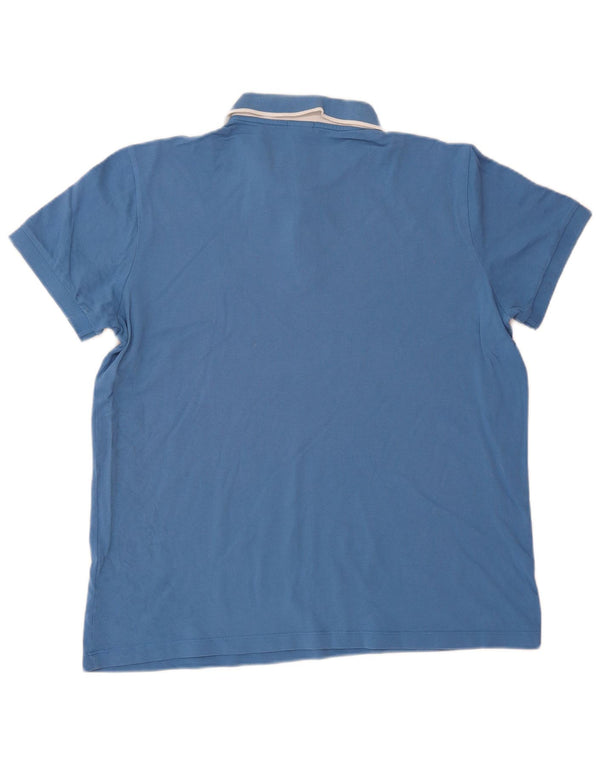 Camisa polo masculina Hugo Boss Regular Fit 2XL algodão azul