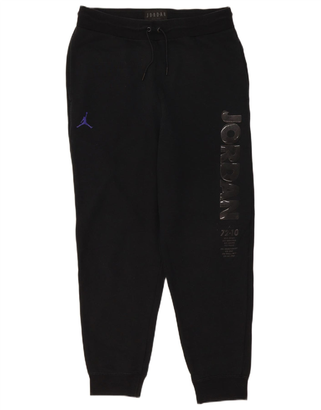 Jordan masculino gráfico agasalho calças joggers médio algodão preto