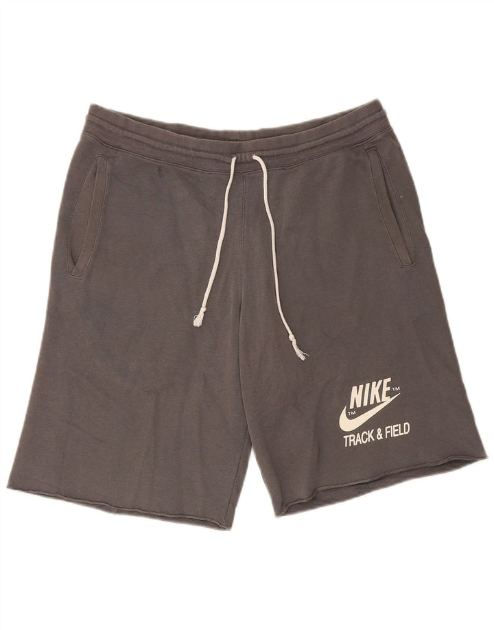 Shorts esportivos gráficos masculinos Nike médio cinza algodão