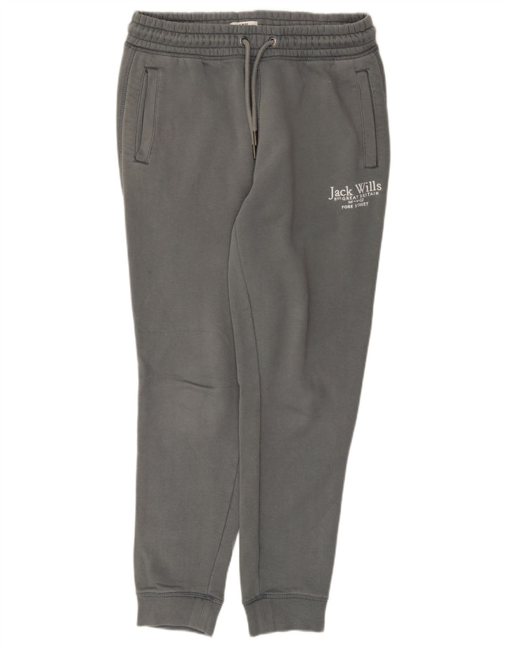 Calça de treino masculina Jack Wills Graphic Slim Fit Joggers cinza médio