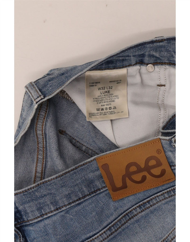 Lee Mens Luke Slim Jeans W32 L32 Azul Algodão