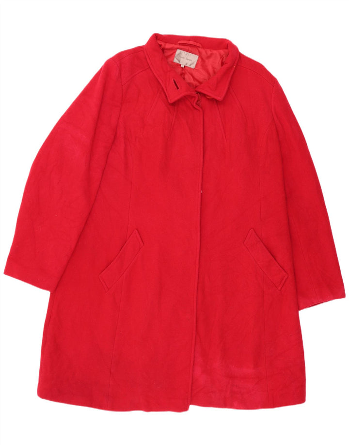 Sobretudo feminino John Lewis UK 18 XL lã vermelha